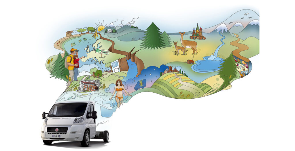 Digital illustration for Fiat Professional Camper