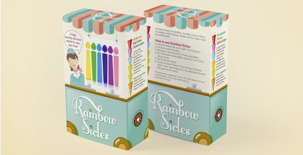Rainbow Sicles: alternative packaging